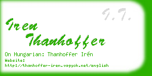 iren thanhoffer business card